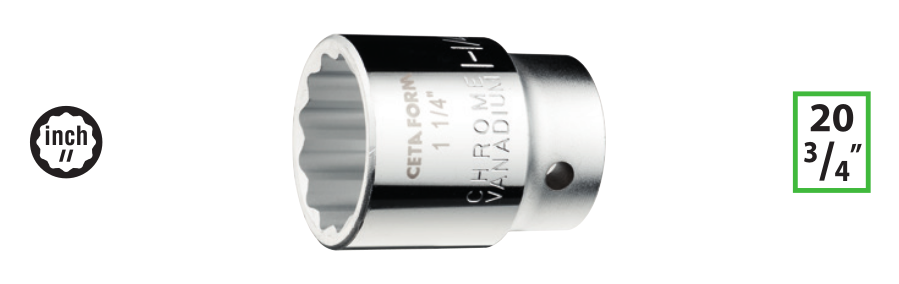 Ceta Form C32A-B13 3/4'' 12 Köşe (Yıldız) Lokma Anahtar - 1''