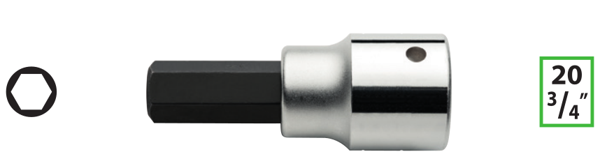 Ceta Form C38S-H22 3/4'' Allen Uçlu Lokma- 20 x 80 mm