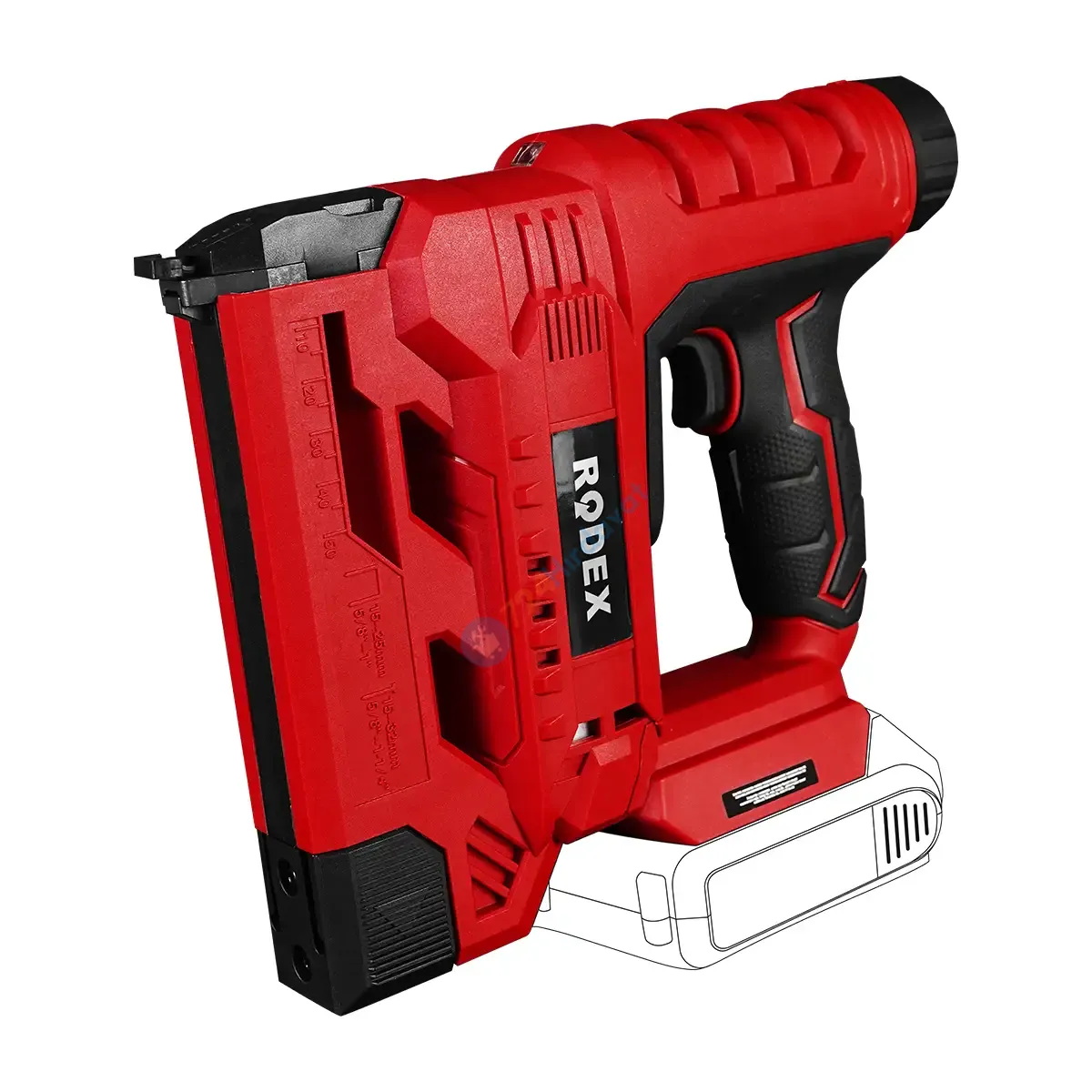 RODEX AKÜLÜ ZIMBA/ÇİVİ TABANCASI 15-32MM 80 ÇİVİ 20V ÇANTALI