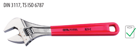 Ceta Form B21-150C Kurbağacık Anahtar (Krom Kaplı-PVC Daldırma Saplı) - 150 mm