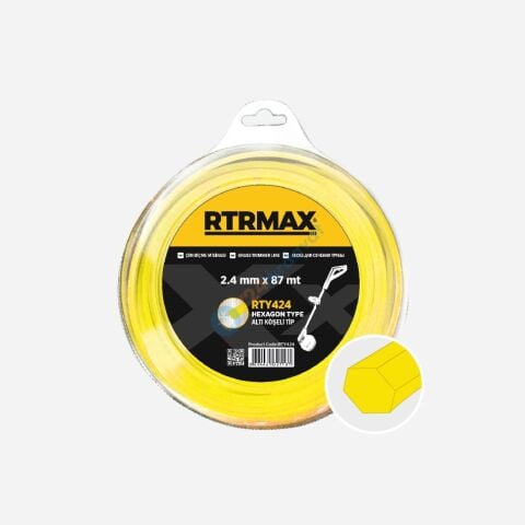 RTRMAX RTY433 Tırpan Misinası Sarı Altıgen 3.3Mm*46M Rtrmax