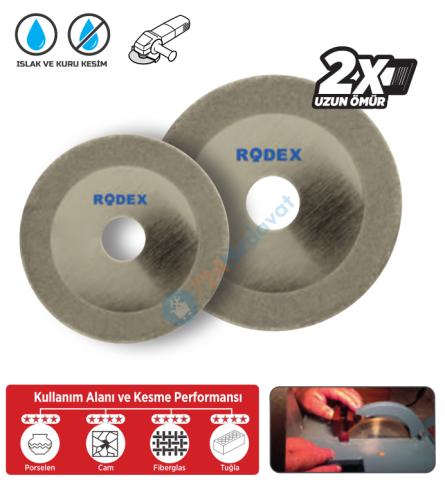RODEX ELEKTROLİZLE KAPLI ELMAS KESME DİSKİ 125MM (6/20/120)