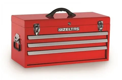 İzeltaş Çekmeceli Alet Sandığı Büyük Boy Kırmızı  Boş ( 285x650x322 )