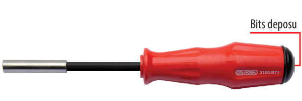 Ceta Form 3100/BT1 1/4'' Depolu Bits Tutucu Tornavida- 100 mm