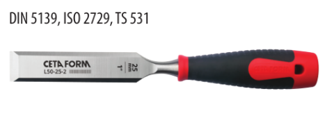 Ceta Form L50-06-2 Düz Iskarpela (Plastik Saplı) - 6 mm