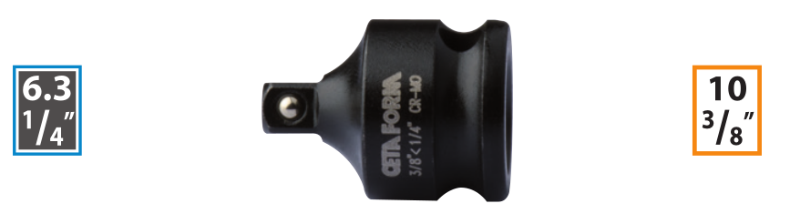 Ceta Form C51R-91 3/8'' Havalı Lokma Adaptörü- (D: 3/8'' ˃ E: 1/4'')