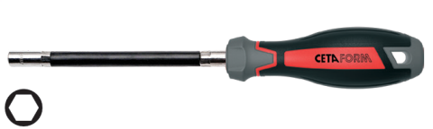 Ceta Form F26/FBT 1/4'' C-PLUS Bits Tutucu Tornavida (Bükülebilir Süngülü) - 150 mm