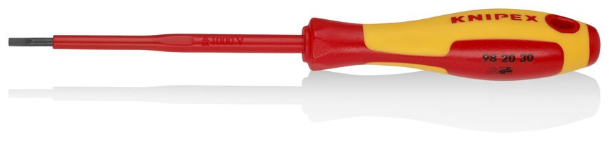 Knipex 98 20 30 3x100 mm VDE İzoleli Düz Uçlu Tornavida