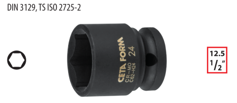 Ceta Form C62-H32 1/2'' 6 Köşe Havalı Lokma Anahtar - 32 mm