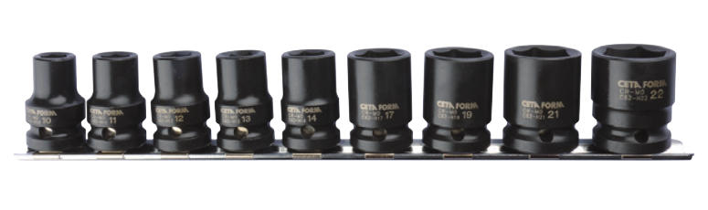 Ceta Form C62-RH09 9 Parça 1/2'' 6 Köşe Havalı Lokma Anahtar Takımı (Raylı)
