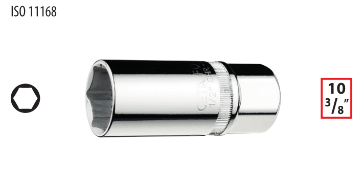 Ceta Form C17-R18 3/8'' Buji Lokması (Contalı) - 18 mm