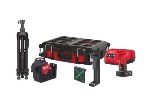 Milwaukee M12 3PLSKIT-401P M12™ yeşil 360° 3 DÜZLEM LAZER