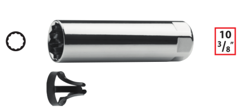 Ceta Form C17-R14C 3/8'' 12 Köşe (Yıldız) Buji Lokması (İnce Cidarlı) - 14 mm