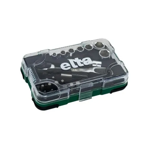 Elta 1/4'' Altı Köşe Cırcırlı Lokma Anahtar Ve Bits Set 23 Parça