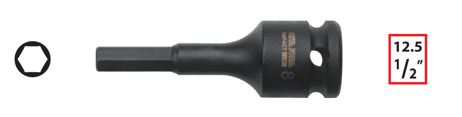 Ceta Form C68-H08 1/2'' Allen Uçlu Havalı Lokma- 8 mm