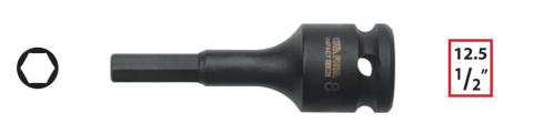Ceta Form C68-H10 1/2'' Allen Uçlu Havalı Lokma- 10 mm
