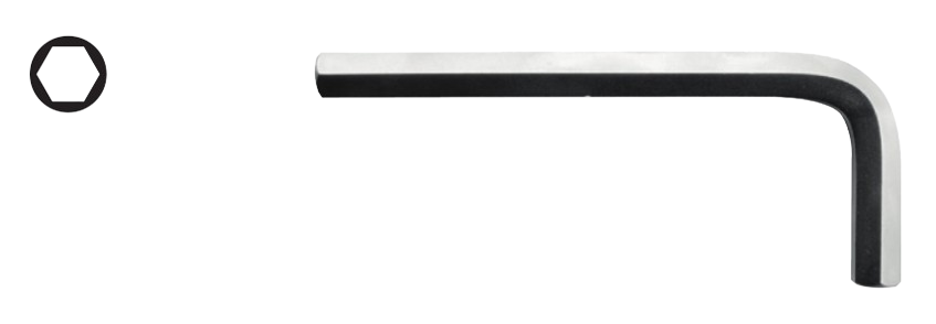 Ceta Form L/2.5 L Allen Anahtar (Kısa Tip - Krom Kaplı) - 2.5 mm (12'li Avantaj Paket)