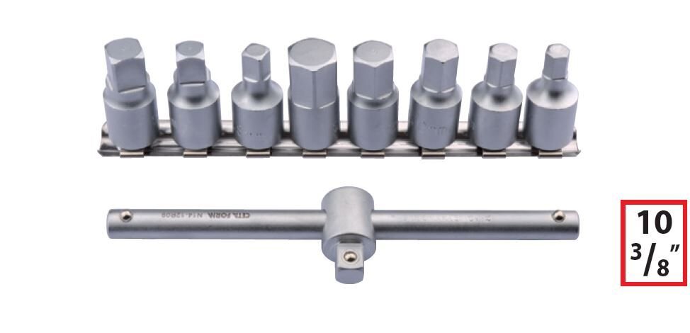 Ceta Form N14-12R09 9 Parça 3/8'' Karter Tapa Anahtar Takımı
