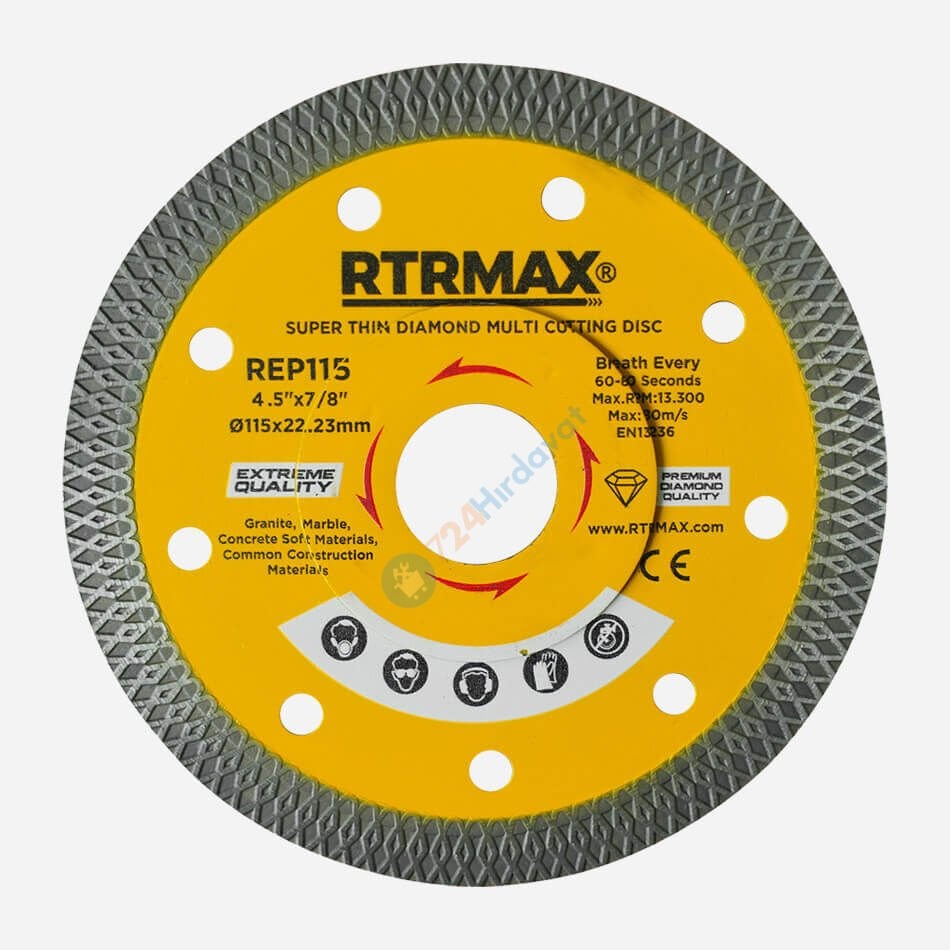 RTRMAX REP180 180 Çapraz Dişli Hassas Kesim Elmas Testere İnce Rtrmax