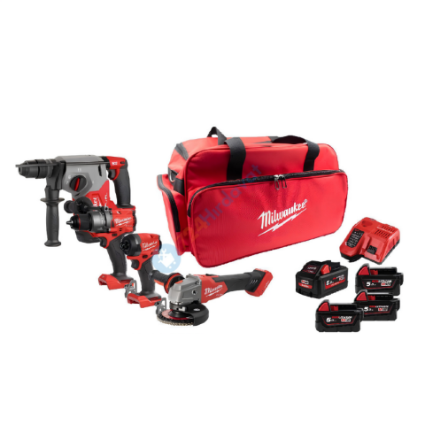 Milwaukee M18 FPP4E-554T( FPD3-FID3-FHX-FSAG125XB ) 3X5AH- 1X5.5AH