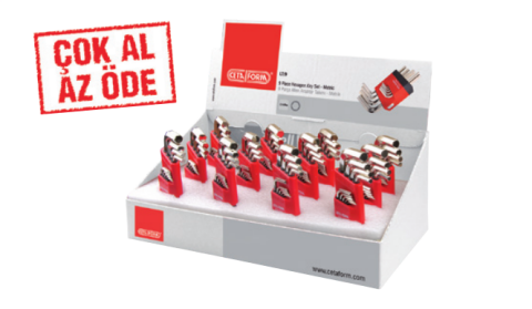 Ceta Form LT/9D LT/9 L Allen Anahtar Takımı Teşhir Seti (12 x LT/9)