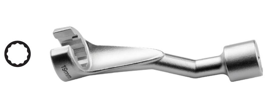 Ceta Form N17-05L19 1/2'' 12 Köşe Enjektör Hattı Lokması - 19 mm
