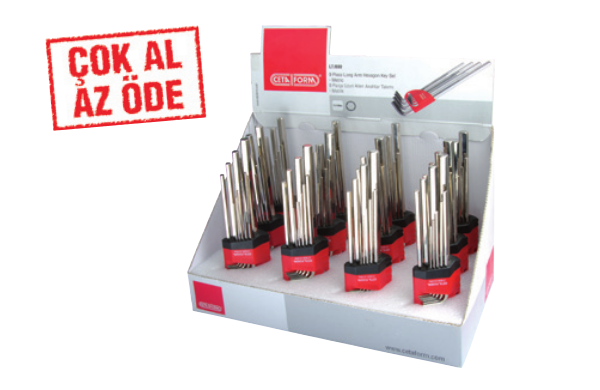 Ceta Form LT/800D LT/800 L Allen Anahtar Takımı Teşhir Seti (12 x LT/800)