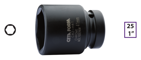 Ceta Form C82-H24 1'' 6 Köşe Havalı Lokma Anahtar - 24 mm