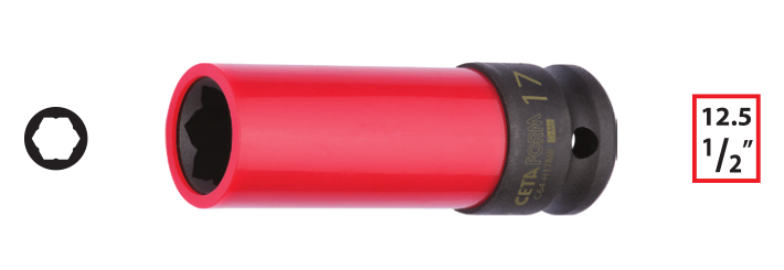 Ceta Form C64-H17MB 1/2'' Havalı Bijon Lokma Anahtarı (Mercedes S-Class-Plastik Korumalı) - 17 mm