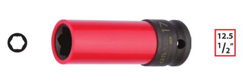 Ceta Form C64-H17MB 1/2'' Havalı Bijon Lokma Anahtarı (Mercedes S-Class-Plastik Korumalı) - 17 mm