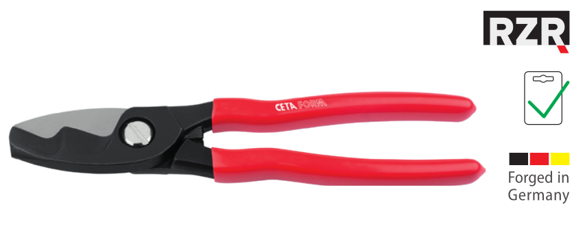 Ceta Form E60-54-0200 Kablo Kesici - Çift Kesim (PVC Daldırma Sap) - 200 mm