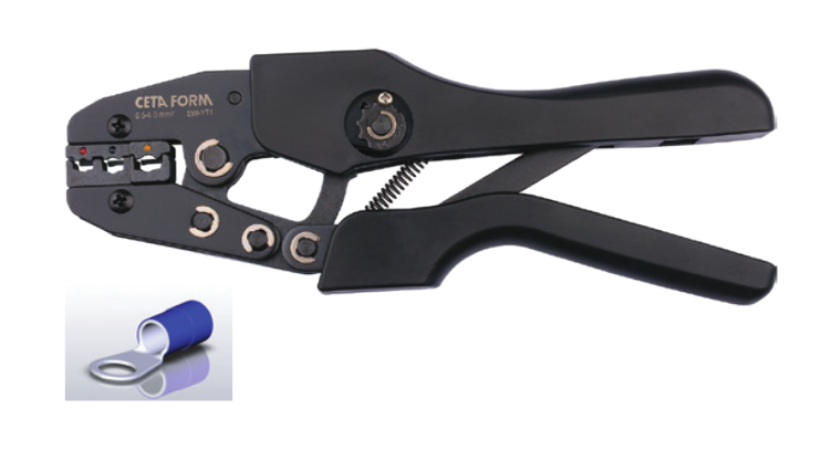 Ceta Form E69-YT1 İzoleli Kablo Pabucu Sıkma Pensesi - (0.5 -6.0 mm²)
