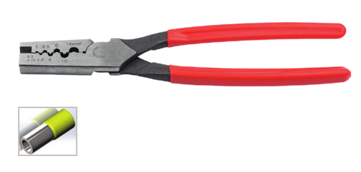 Ceta Form E69F-ES2 Kablo Yüksüğü Sıkma Pensesi (Dövme) - 215 mm (Ø 0.5 - 16 mm²)
