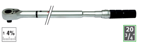 Ceta Form D03F-3110 3/4'' Duo Tork Anahtarı (Skala Göstergeli) - (200-1000 Nm)