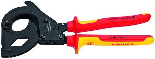 Knipex 95 36 315A Cırcır Mekanizmalı VDE Kablo Kesici