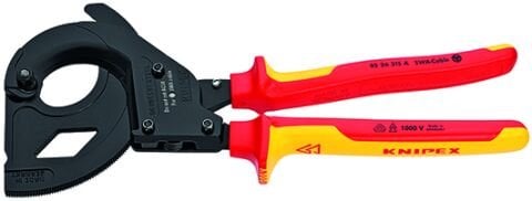 Knipex 95 36 315A Cırcır Mekanizmalı VDE Kablo Kesici