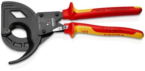 Knipex 95 36 320 Cırcır Mekanizmalı VDE Kablo Kesici