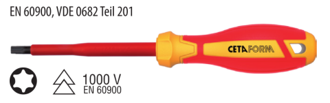 Ceta Form G04-020-100 C-PLUS 1000V TORX Uçlu Tornavida (VDE) - T20x100 mm