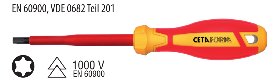 Ceta Form G04-030-150 C-PLUS 1000V TORX Uçlu Tornavida (VDE) - T30x100 mm