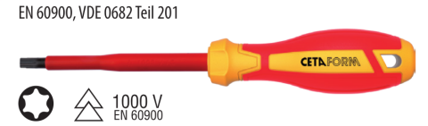 Ceta Form G04-030-150 C-PLUS 1000V TORX Uçlu Tornavida (VDE) - T30x100 mm