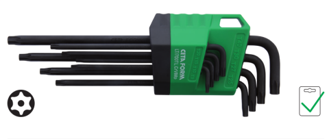 Ceta Form LT/700TL 8 Parça Delikli TORX L Anahtar Takımı (Uzun Tip)