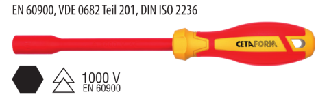 Ceta Form G07-080-125 C-PLUS 1000V Lokma Uçlu Tornavida - 8 x 125 mm