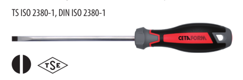 Ceta Form F10-030-075 C-PLUS Düz Uçlu Tornavida (Kabin Tipi) - 3.0 x 75 mm