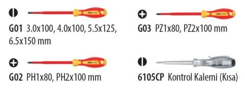 Ceta Form G99-901 9 Parça C-PLUS 1000V Tornavida Takımı (VDE-Deri Çantalı)