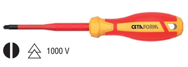 Ceta Form G01S-040-100 C-PLUS Slimline 1000V Düz Uçlu Tornavida - 4,0 x 100 mm