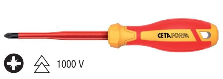 Ceta Form G03S-001-080 C-PLUS Slimline 1000V Pozidriv Uçlu Tornavida - PZ1 x 80 mm