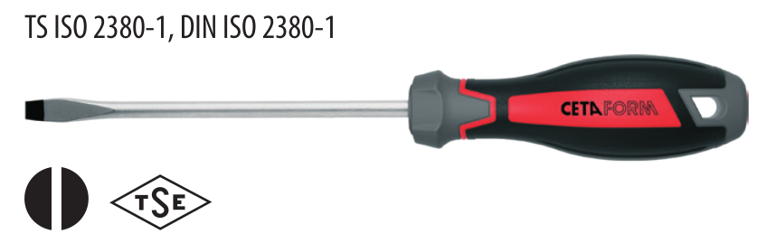 Ceta Form F10-055-150 C-PLUS Düz Uçlu Tornavida (Atölye Tipi) - 5.5 x 150 mm