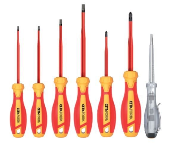 Ceta Form G99-702S 7 Parça C-PLUS Slimline 1000V Tornavida Takımı - Düz/PZ