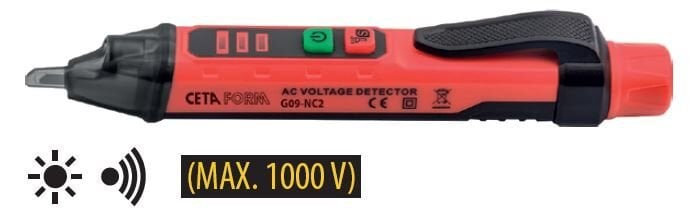 Ceta Form G09-NC2 Temassız AC Kontrol Kalemi (48V - 1000V AC)