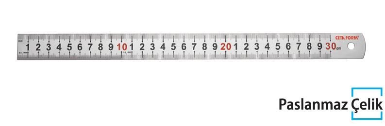 Ceta Form P15-015 Çelik Cetvel (Paslanmaz Çelik) - 15 cm